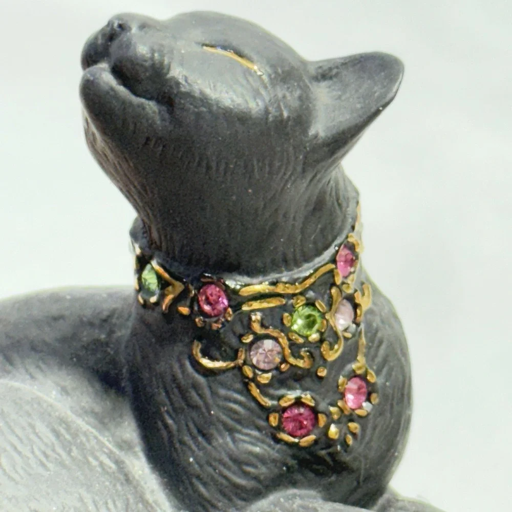 Lenox Sunshine Daydream Black Cat Multicolor Jeweled‎ Porcelain Figurine